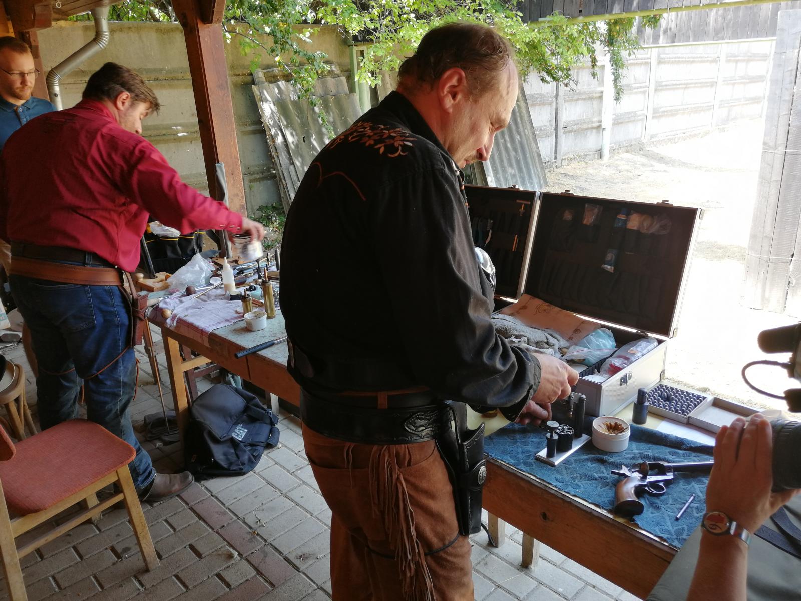 Western shooter in period costume